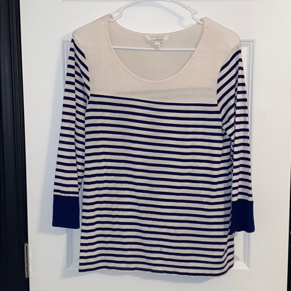 striped half sleeve shirt ッ